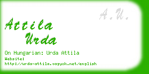 attila urda business card